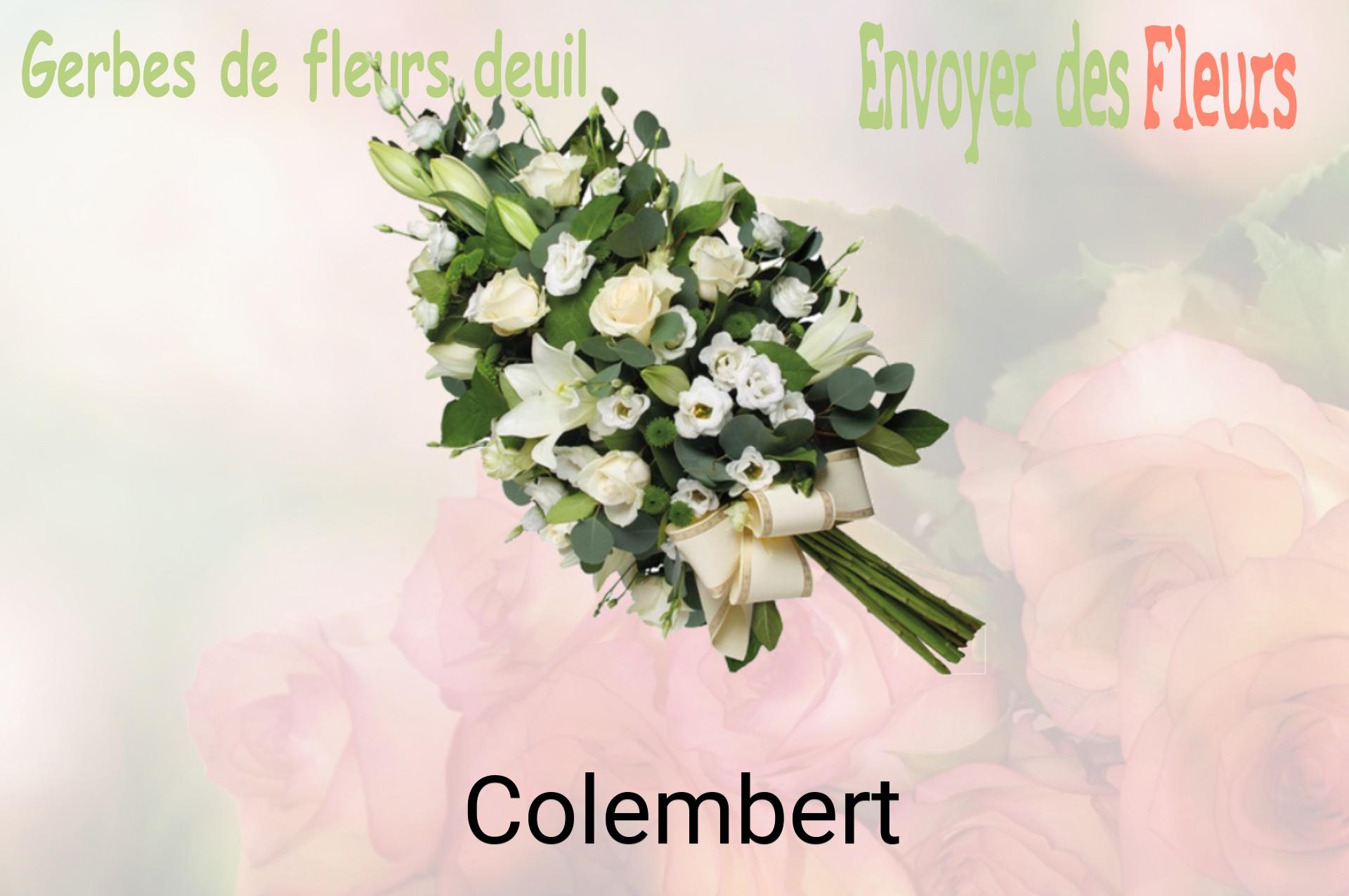 Gerbe de fleurs de deuil livrée à Colembert